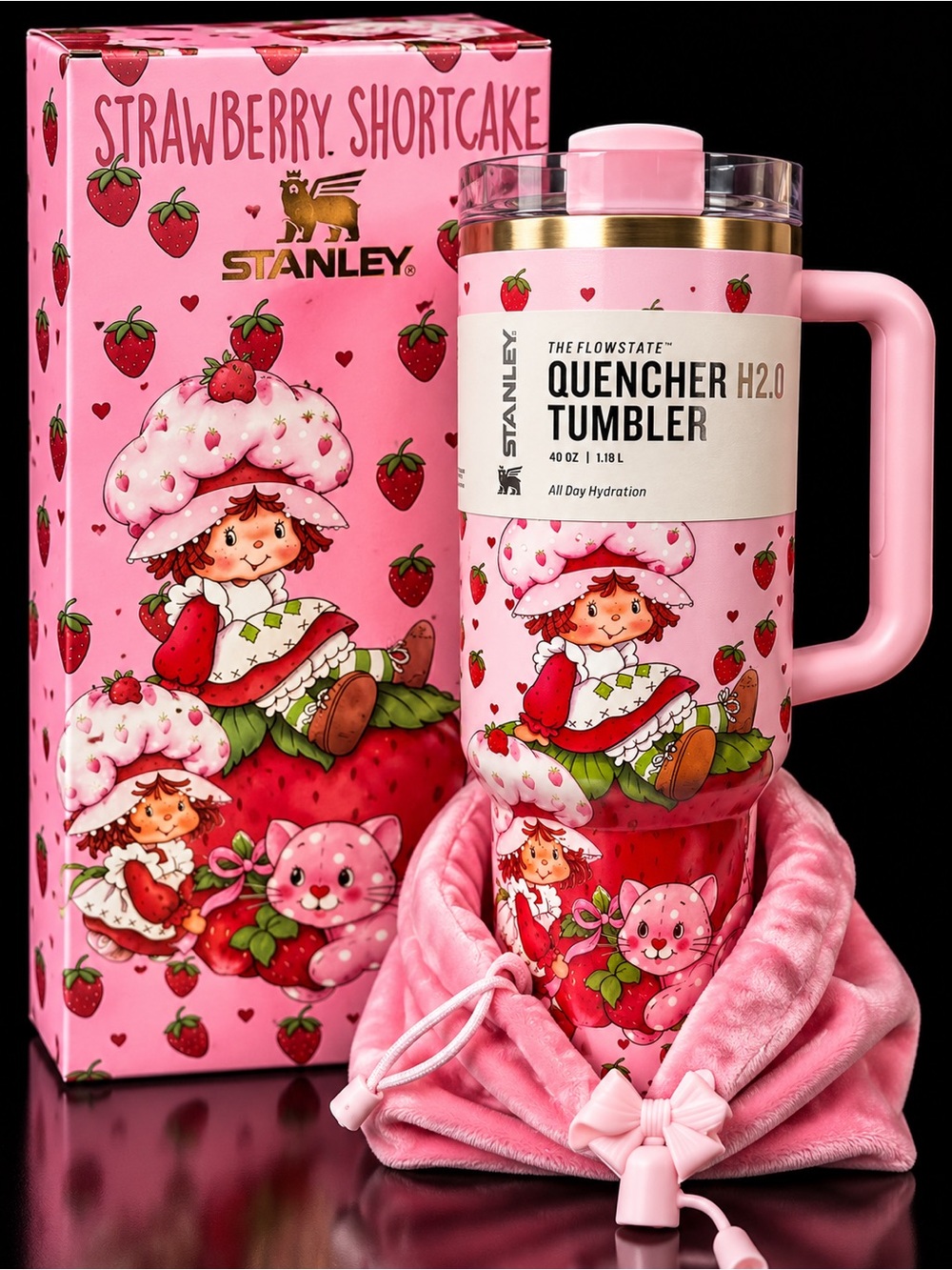 Strawberry shortcake 40 oz quencher